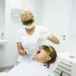Dental hygienists office, diode laser